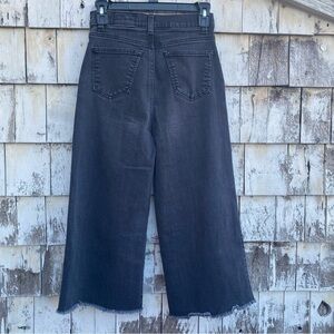 SIWY Los Angeles Black High Rise Wide Cropped Jeans